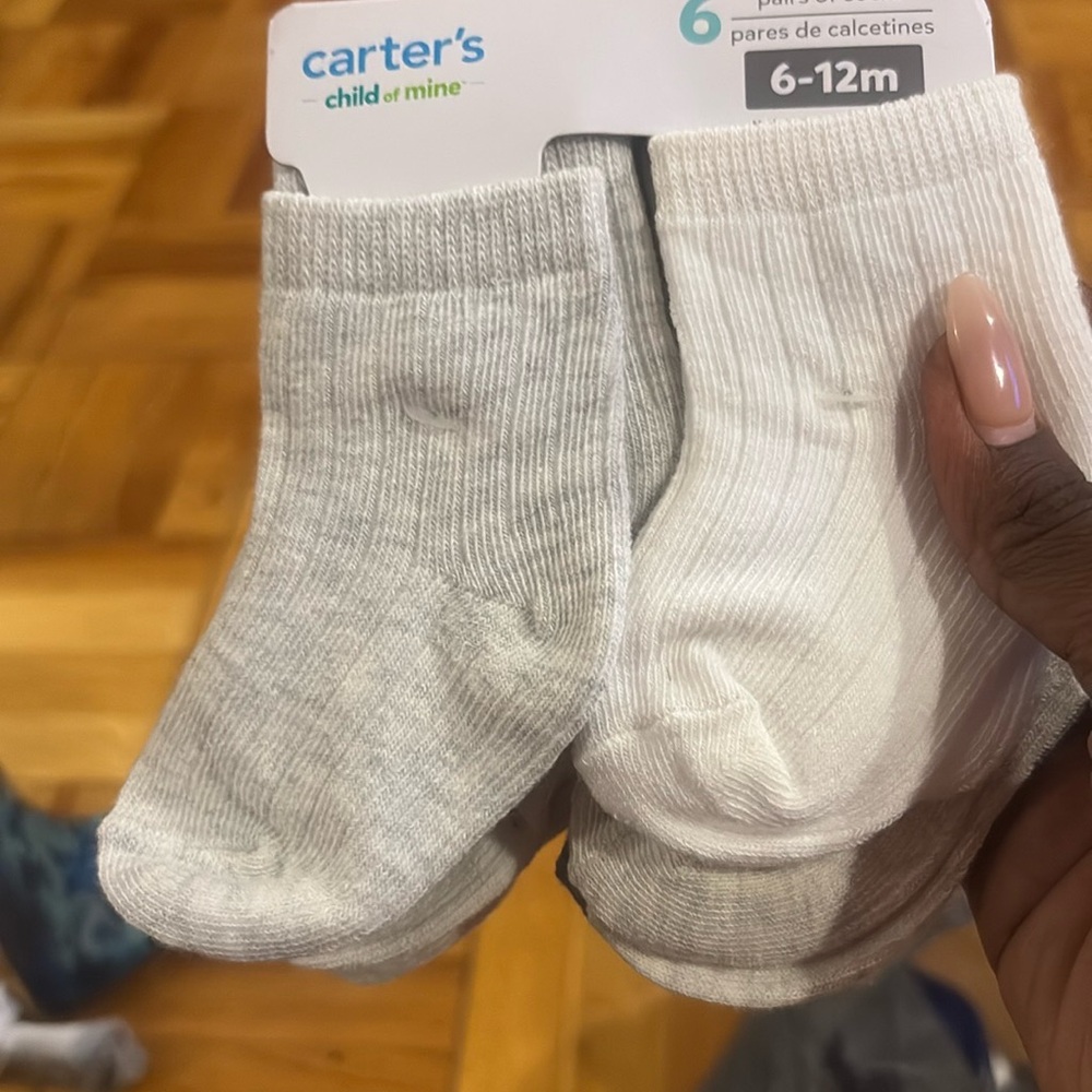 Carter's Gray and White Underwear and Socks Set